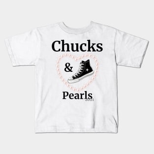 Chucks and Pearls 2021 Harris Biden Kids T-Shirt